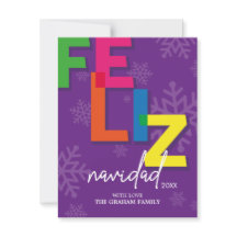 Feliz Navidad kleurrijke kerst