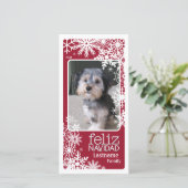 Feliz Navidad - laat het sneeuwen! Feestdagenkaart (Staand voorkant)