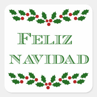 Feliz Navidad- Les autocollants de police verts
