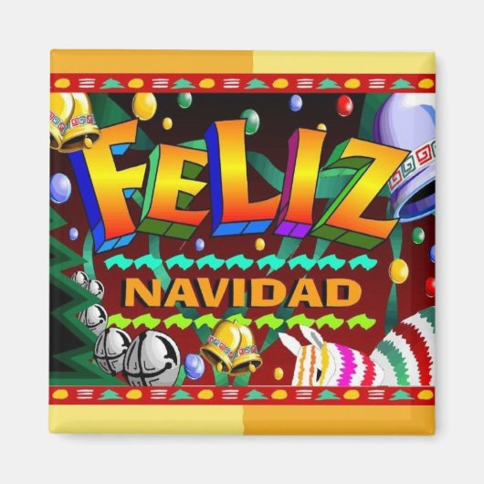 Feliz Navidad magneet (Voorkant)