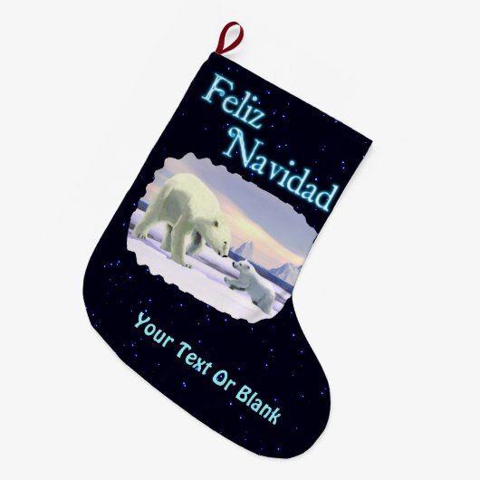 Feliz Navidad - Mama Nose Best Grote Kerstsok (Voorkant (Hangend))
