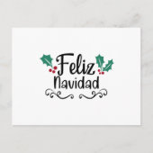 Feliz Navidad Merry Kerstmis Briefkaart (Voorkant)