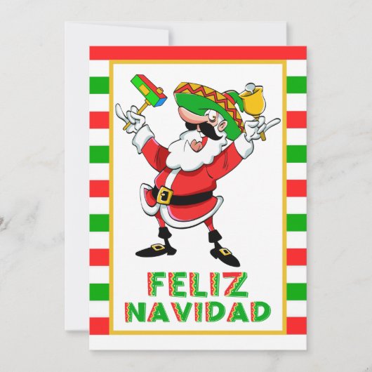 Feliz Navidad Mexicaanse kerstkerstkerstkerstkerst Feestdagenkaart (Voorkant)