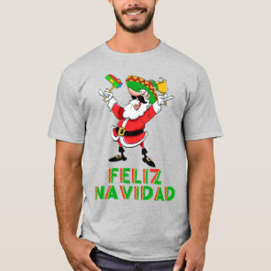 Feliz Navidad Mexicaanse kerstkerstkerstkerstkerst T-shirt