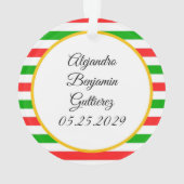 Feliz Navidad Mexico Kerstmis Foto Ornament (achterkant)