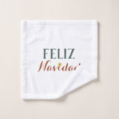 Feliz Navidad minimaliste Noël étoile vacances (Gant de toilette)