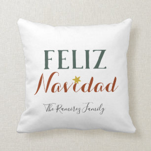 Feliz Navidad minimalistische kerstfeestdag Kussen