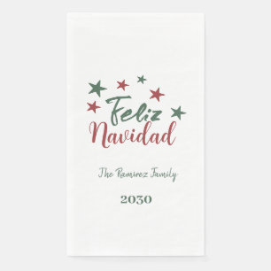 Feliz Navidad Modern kerstfamilie Servet