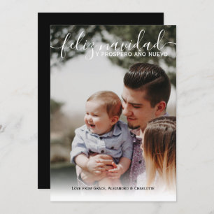 Feliz Navidad Modern kerstfoto Kaart