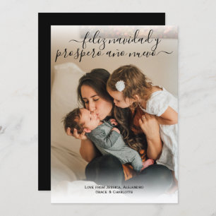 Feliz Navidad Modern kerstfotokaart Kaart