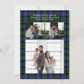 Feliz Navidad Multi Photo Grren Plaid Holiday Card Feestdagenkaart (Achterkant)