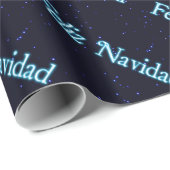 Feliz Navidad op Starfield Cadeaupapier (Rol Hoek)