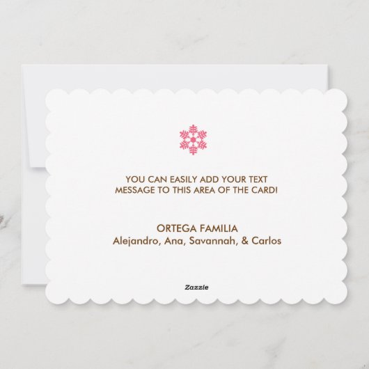 Feliz Navidad ornemente la carte de vacances (Dos)