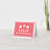 Feliz Navidad Papado Carte de Noël Style Picado (Devant)