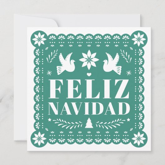 Feliz Navidad Papado Picado Photo Carte de Noël (Devant)