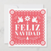 Feliz Navidad Papado Picado Photo Carte de Noël (Devant)