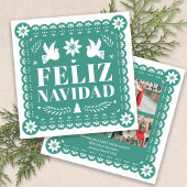 Feliz Navidad Papado Picado Photo Carte de Noël