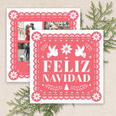 Feliz Navidad Papel Picado Foto Kaart