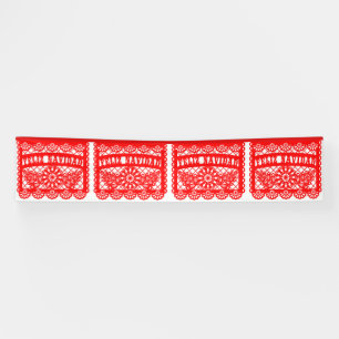 Feliz Navidad Papel Picado Spandoek