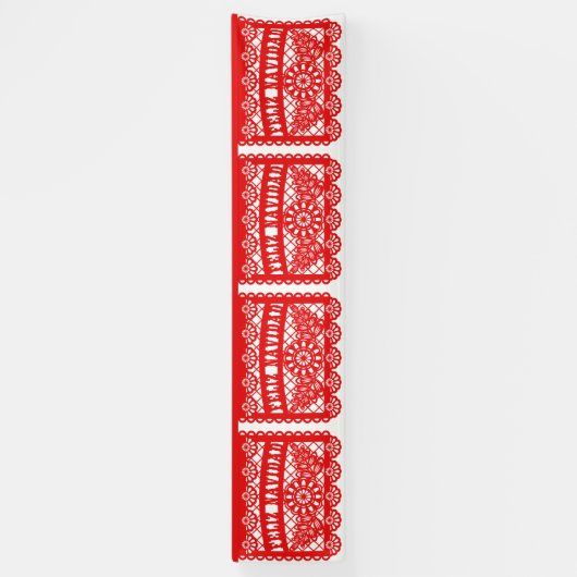 Feliz Navidad Papel Picado Spandoek (Verticaal)