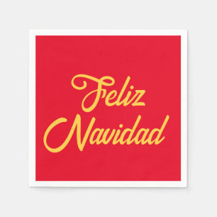 Feliz Navidad Paper Napkin Servet