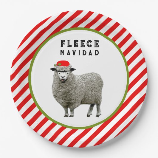 Feliz Navidad Party Papieren Bordje (Voorkant)