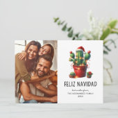 Feliz Navidad Photo Cartes de fin de année de Noël (Debout devant)