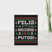 Feliz Navidad Putos Grappig Mexicaans Kersttrui Kaart (Voorkant)