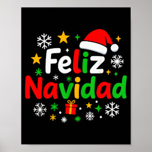 Feliz Navidad pyjamashirt, Cute Spaans Mexicaans Poster