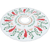 Feliz Navidad Red Chili Pepper Kerstboom Rok (Gekanteld)