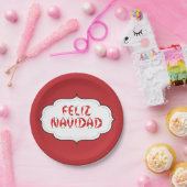 Feliz Navidad Red Chili Pepper Papieren Bordje (Feest)
