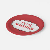 Feliz Navidad Red Chili Pepper Papieren Bordje (Gekanteld)