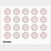Feliz Navidad Red Chili Pepper Ronde Sticker (Vel)