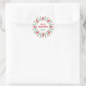Feliz Navidad Red Chili Pepper Ronde Sticker (Tas)