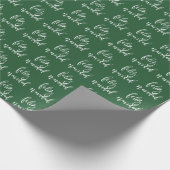 Feliz Navidad Red en witte kerst Cadeaupapier (Hoek)