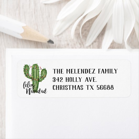 Feliz Navidad Return Address Labels (Insitu)