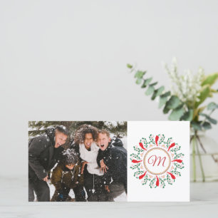 Feliz Navidad Rode Chilipeper Foto Kerstkaart
