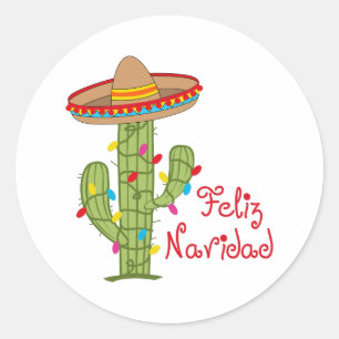 Feliz Navidad Ronde Sticker