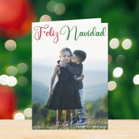 Feliz Navidad Rood Groen Spaans Kerstmis Gevouwen