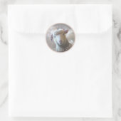 Feliz Navidad Roze Schaap Kerstmis Envelope Seal Ronde Sticker (Tas)