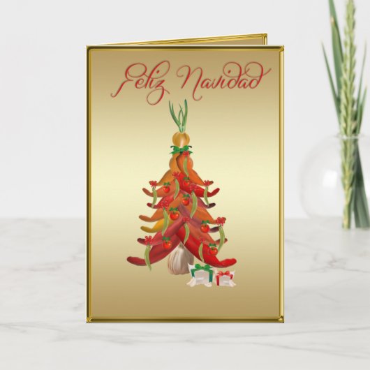 Feliz Navidad Salsa Card Feestdagen Kaart (Voorkant)