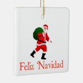 Feliz Navidad - Santa Claus Keramisch Ornament (Rechts)