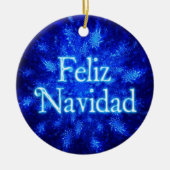 Feliz Navidad - Snowburst Keramisch Ornament (Voorkant)