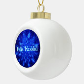 Feliz Navidad - Snowburst Keramische Bal Ornament (Rechts)