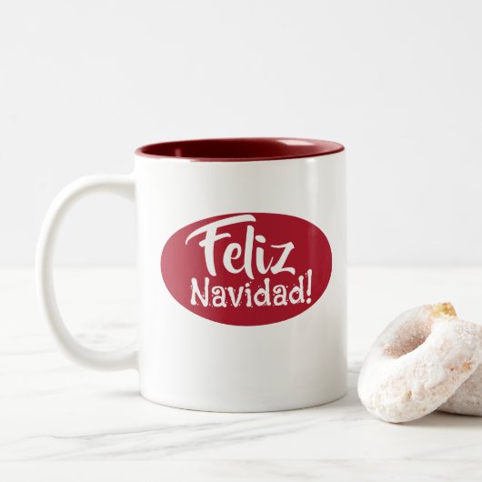 Feliz Navidad Spaans Kerst Mok (Met donut)