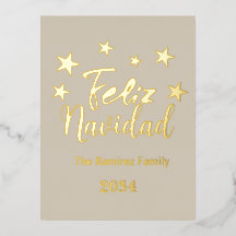Feliz Navidad Spaans Modern Kerst Familie