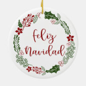 Feliz Navidad, Spaanse kerstavond Keramisch Ornament (Achterkant)