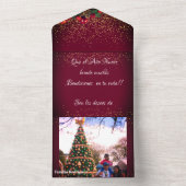 Feliz Navidad Spaanse kerstgroeten All In One Uitnodiging (Binnen)