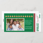 Feliz Navidad Spaanse Kerstkaart (groen) (Voorkant / Achterkant)