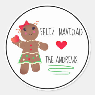 "Feliz Navidad" Spaanse Sticker voor pretkerst